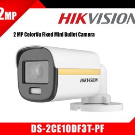 Hikvision DS-2CE10DF3T-PF 2MP ColorVu Bullet Camera – Full Color Night Vision CCTV (Outdoor)